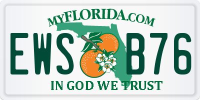 FL license plate EWSB76