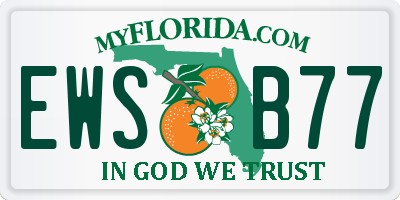 FL license plate EWSB77