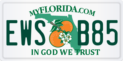 FL license plate EWSB85