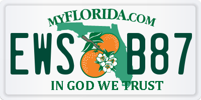 FL license plate EWSB87