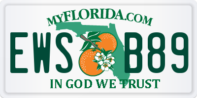 FL license plate EWSB89