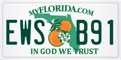 FL license plate EWSB91