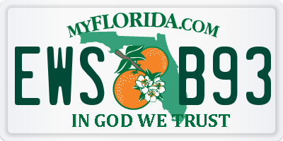 FL license plate EWSB93