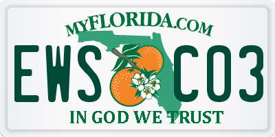 FL license plate EWSC03