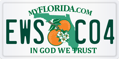 FL license plate EWSC04