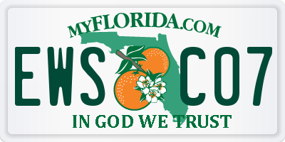 FL license plate EWSC07