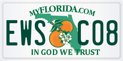 FL license plate EWSC08
