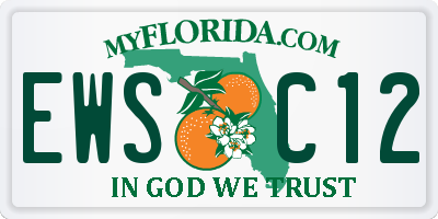 FL license plate EWSC12
