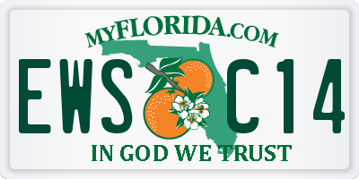 FL license plate EWSC14
