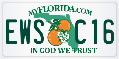 FL license plate EWSC16