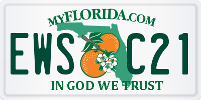 FL license plate EWSC21