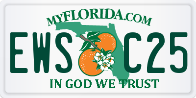 FL license plate EWSC25
