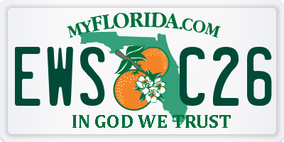 FL license plate EWSC26