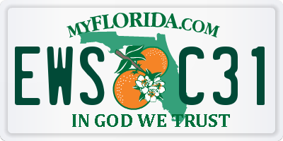 FL license plate EWSC31