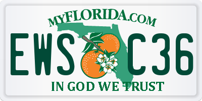 FL license plate EWSC36