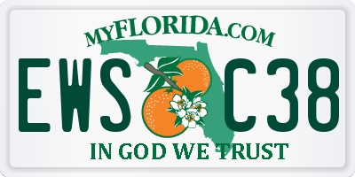 FL license plate EWSC38