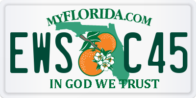 FL license plate EWSC45
