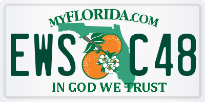FL license plate EWSC48