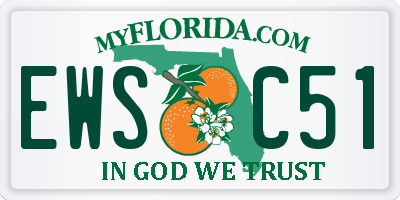 FL license plate EWSC51