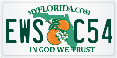 FL license plate EWSC54