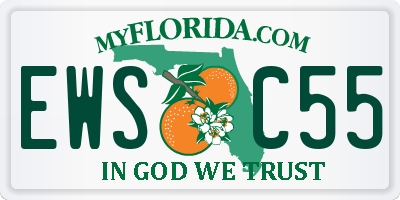FL license plate EWSC55