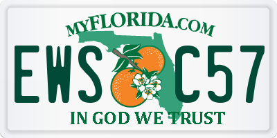 FL license plate EWSC57