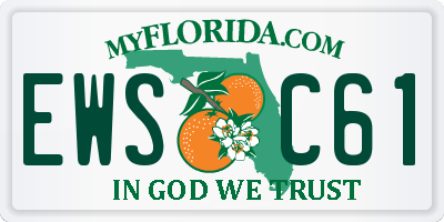 FL license plate EWSC61