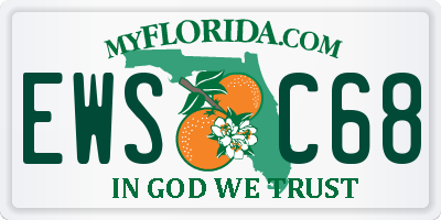 FL license plate EWSC68