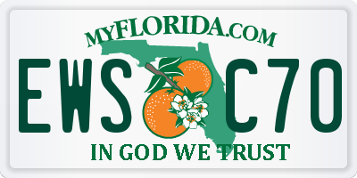 FL license plate EWSC70