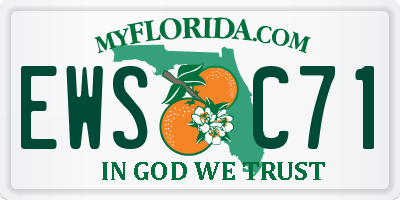 FL license plate EWSC71