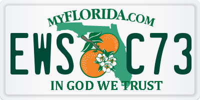 FL license plate EWSC73