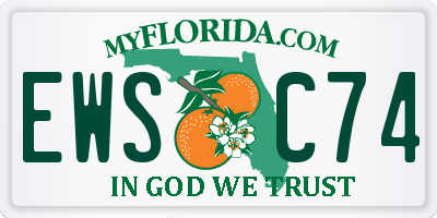 FL license plate EWSC74