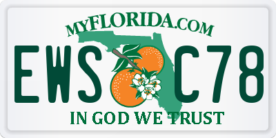 FL license plate EWSC78