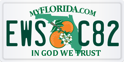 FL license plate EWSC82