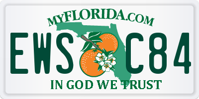 FL license plate EWSC84
