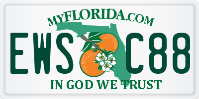 FL license plate EWSC88