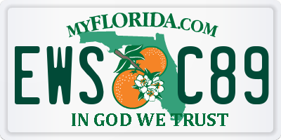 FL license plate EWSC89