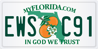 FL license plate EWSC91