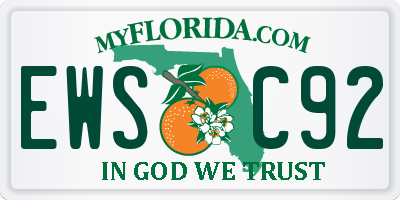 FL license plate EWSC92