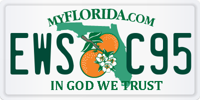 FL license plate EWSC95