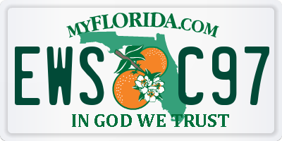 FL license plate EWSC97