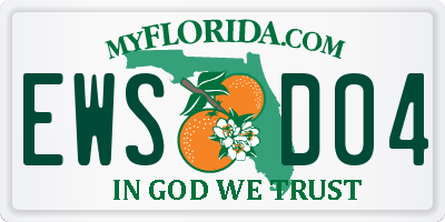 FL license plate EWSD04