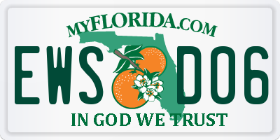 FL license plate EWSD06