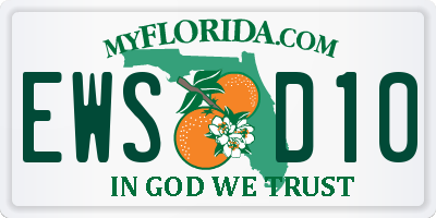 FL license plate EWSD10