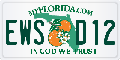 FL license plate EWSD12