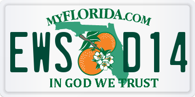 FL license plate EWSD14
