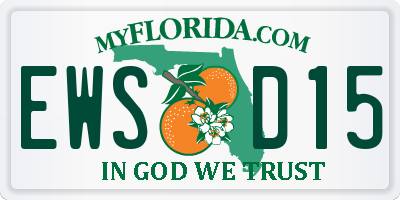 FL license plate EWSD15