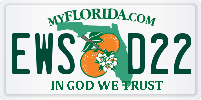 FL license plate EWSD22