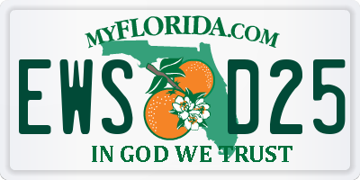 FL license plate EWSD25