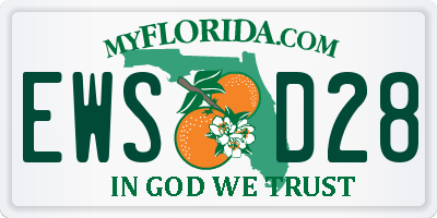 FL license plate EWSD28